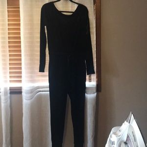 Material Girl Active black velour jumpsuit